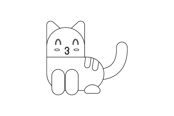 Cat Funny Animal Outline Graphics and Icons Review