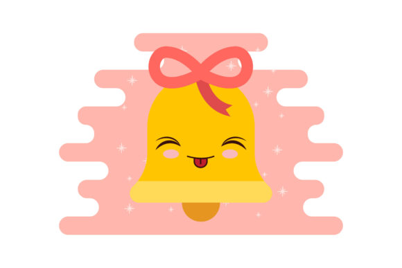Christmas Bell Funny Kawaii Graphics and Illustrations