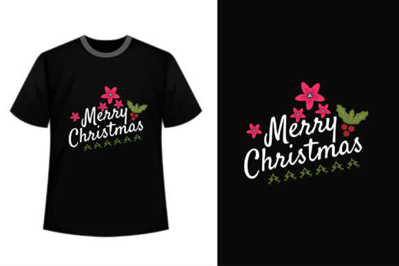 Christmas Everyone Flower Women T Shirt: Graphics for Print Templates