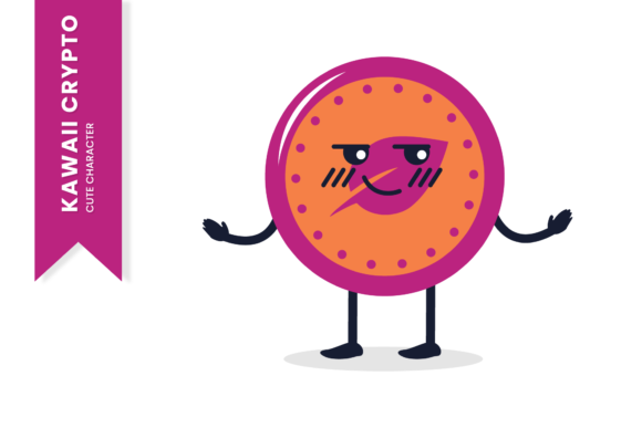 Cryptocurrency Logo Funny Character: Graphics for Modern Illustrations