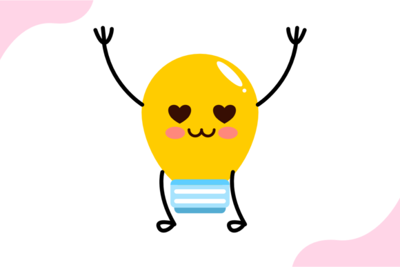 Cute Funny Bulb Mascot Graphics and Logos Review