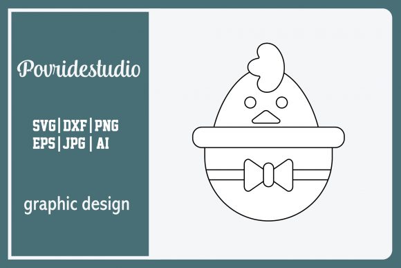 Flat Illustration Easter Chicken Funny Review
