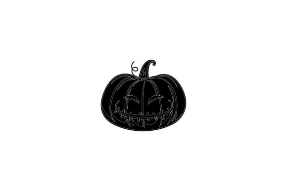 Halloween Funny Pumpkin Silhouette Graphics Freebies
