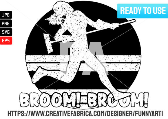 Happy Halloween Quote Broom …B W: Graphics & Freebies Review