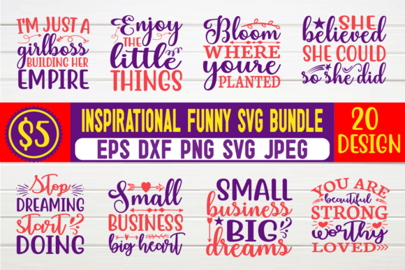 Inspirational Funny SVG Bundle for Brand Bundles