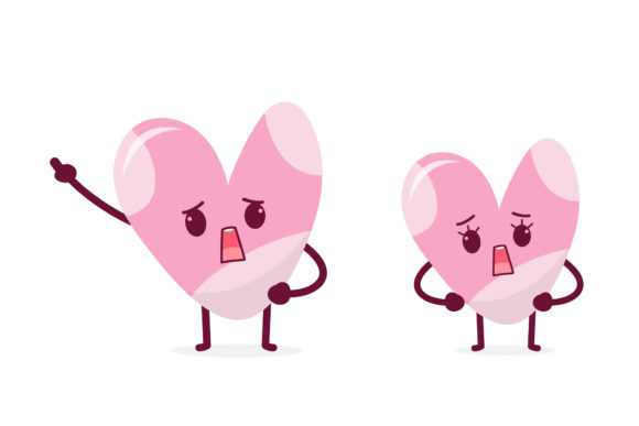 Kawaii Heart Funny Character Cartoon Art Review