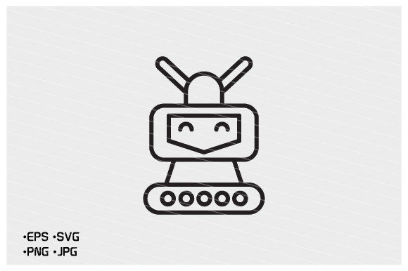 Reviewing Funny Robot Cartoon Character Line for Embroidery